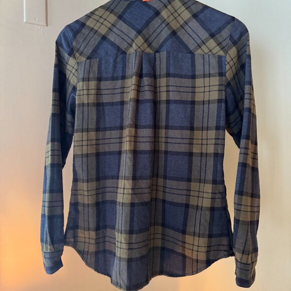 Marmot Scotch Plaid Blue Green Button Up Long Sleeve - Picture 4 of 5
